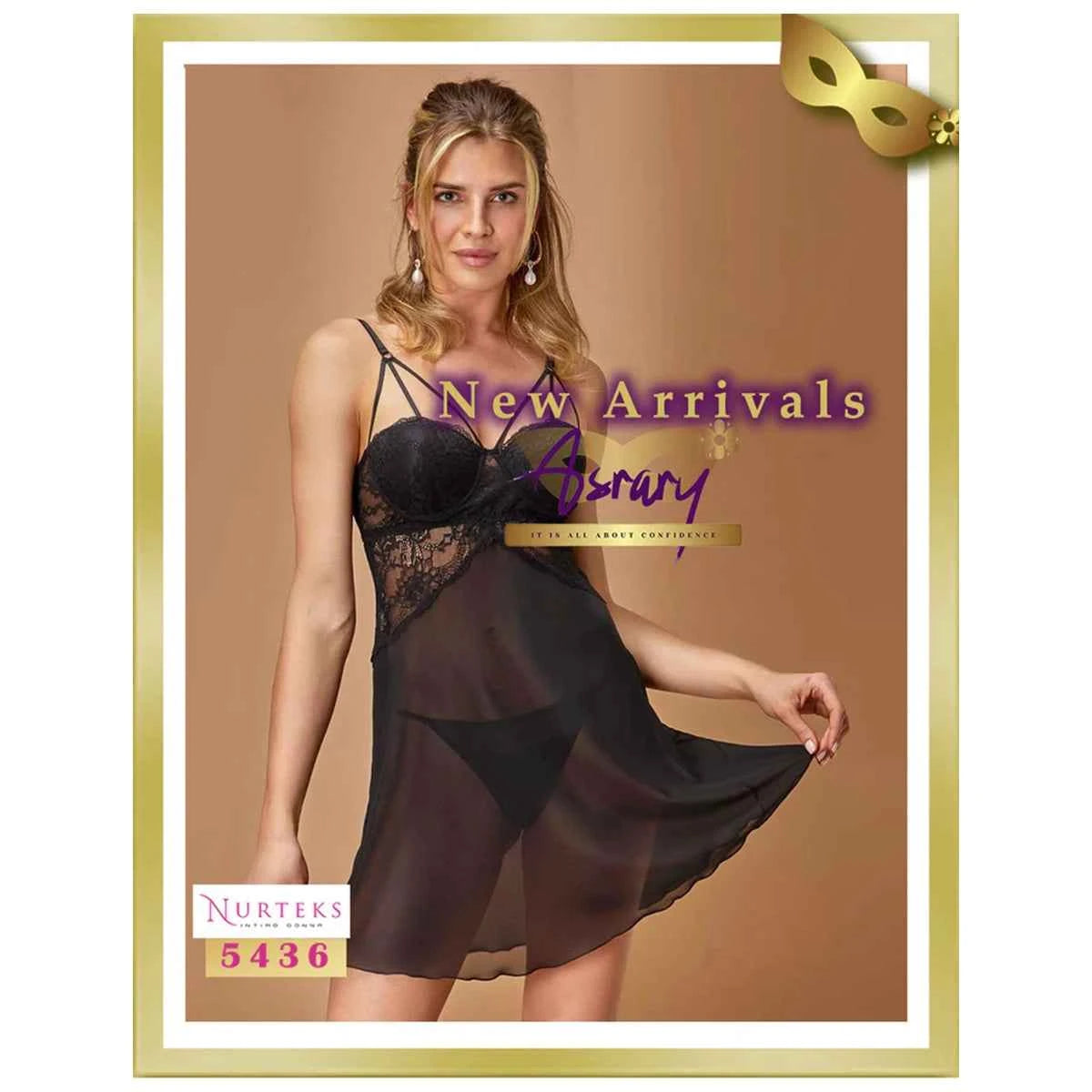 NURTEKS NIGHTDRESS WITH CUP 5436