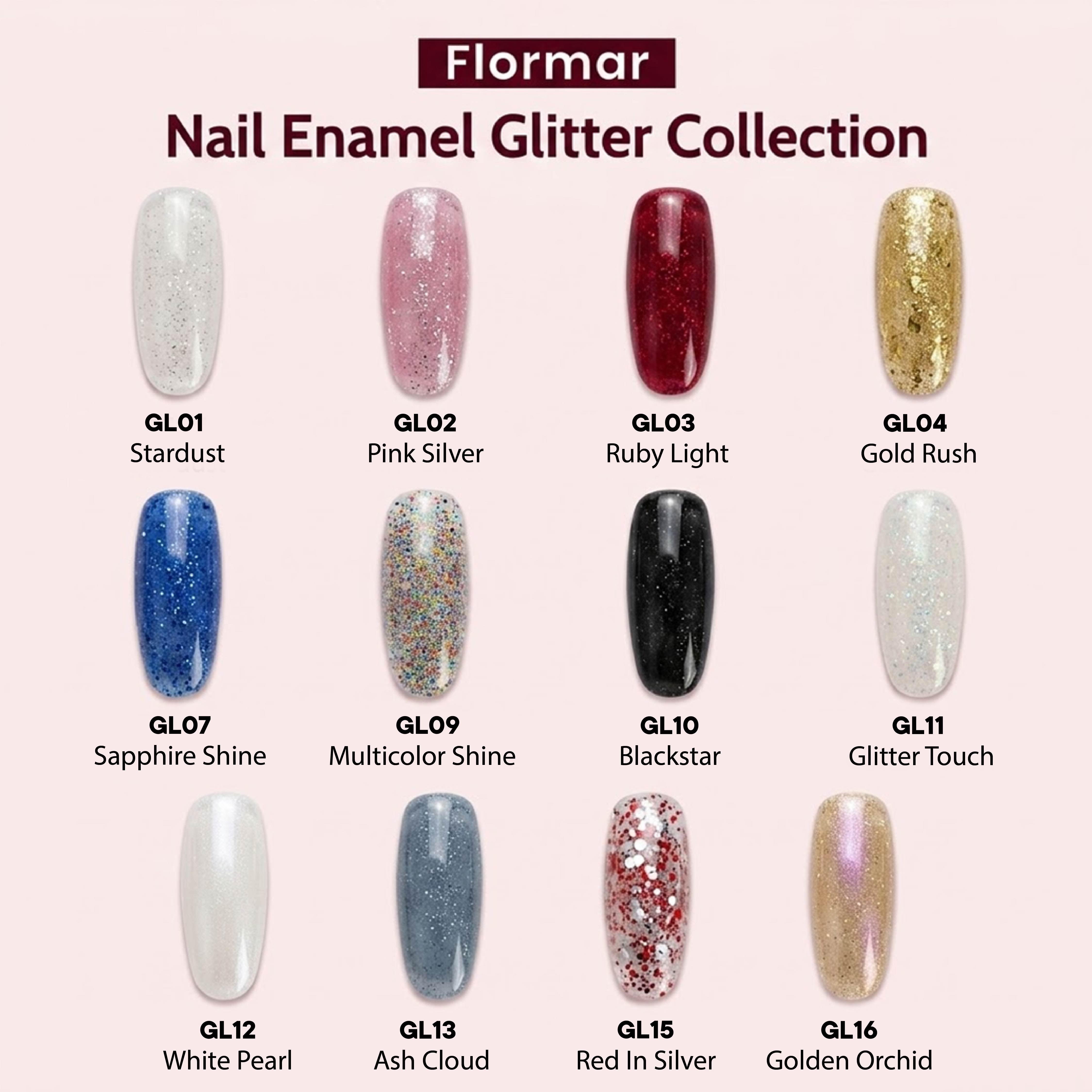 FLORMAR NAIL ENAMEL GLITTER