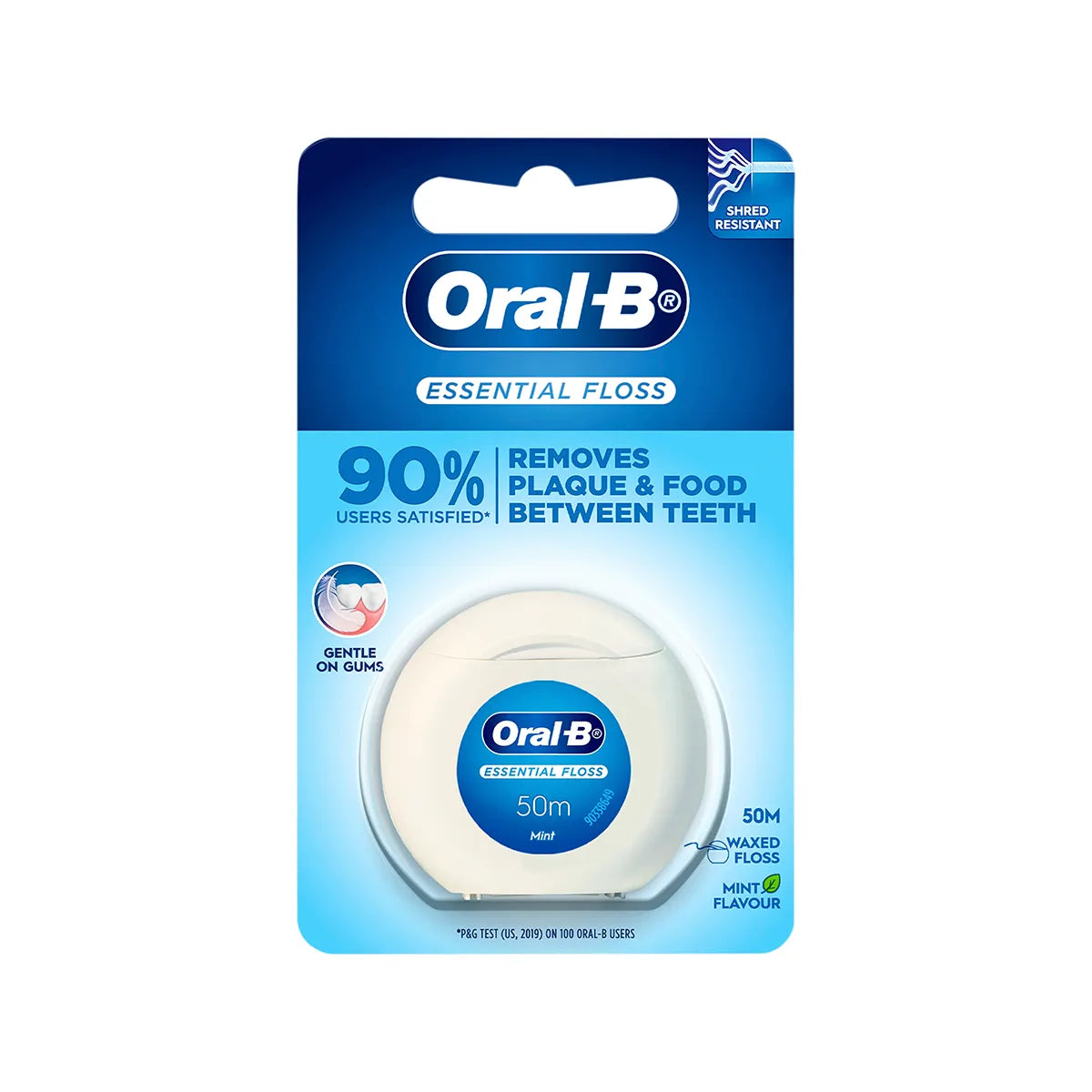 ORAL B DENTAL FLOSS ESSENTIAL 50M WAXED MINT