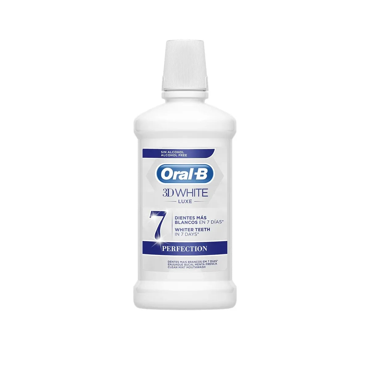 ORAL B MOUTH WASH 500ML 3D WHITE