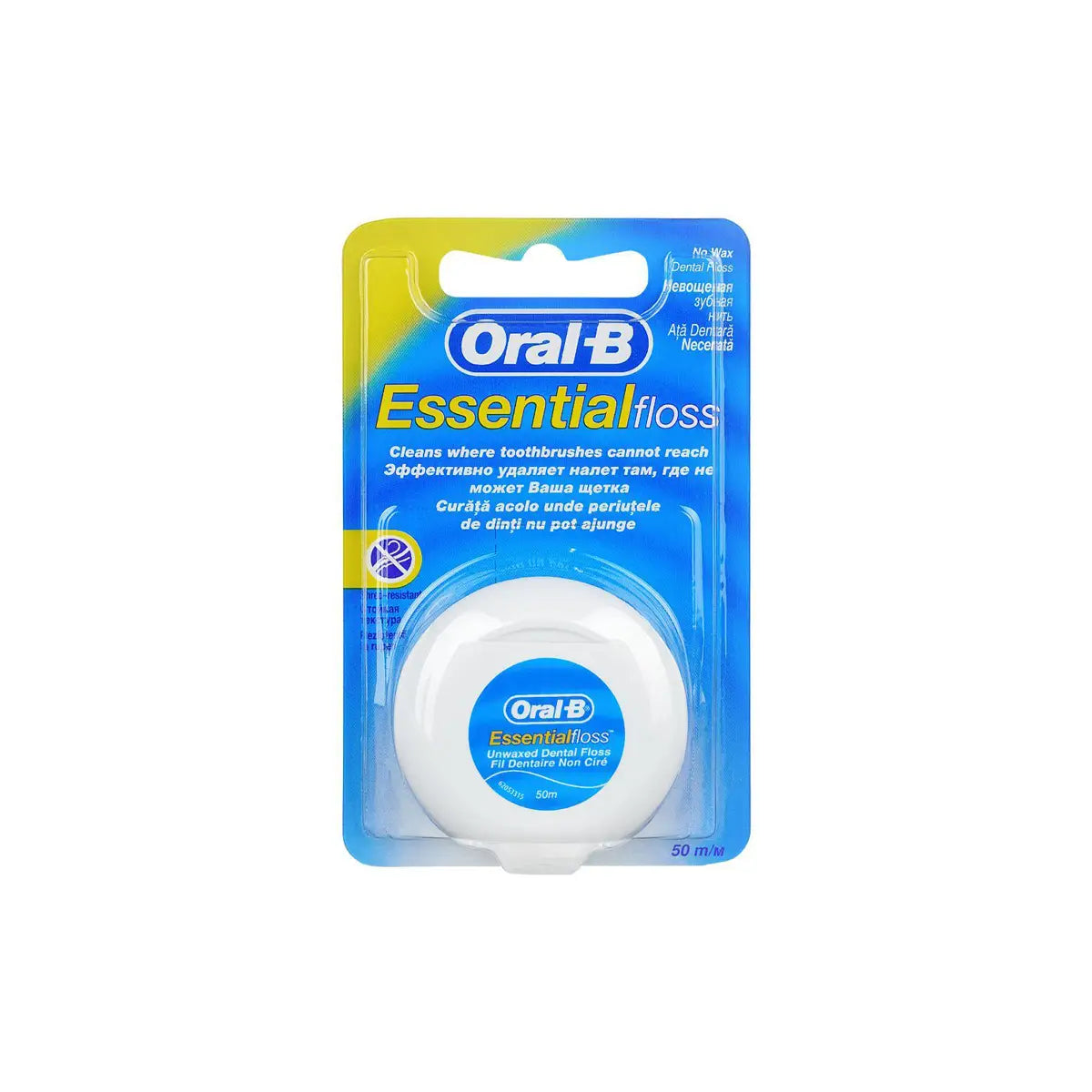 ORAL B DENTAL FLOSS ESSENTIAL 50M UNWAXED