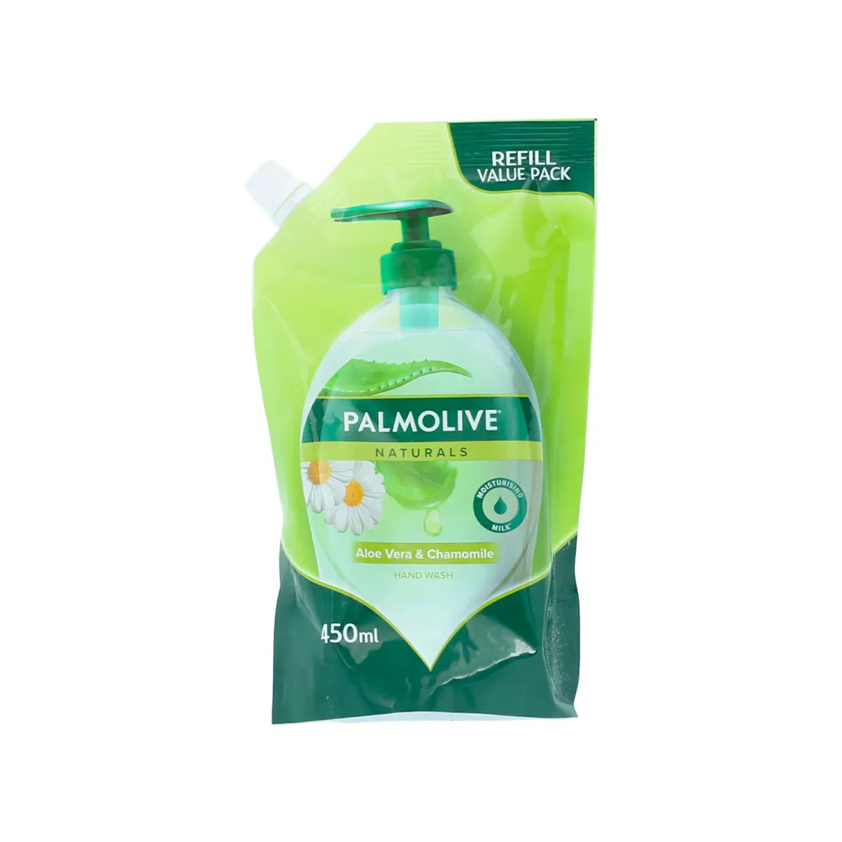 PALMOLIVE PAK HAND WASH 450ML ALOE VERA & CHAMOMILE.
