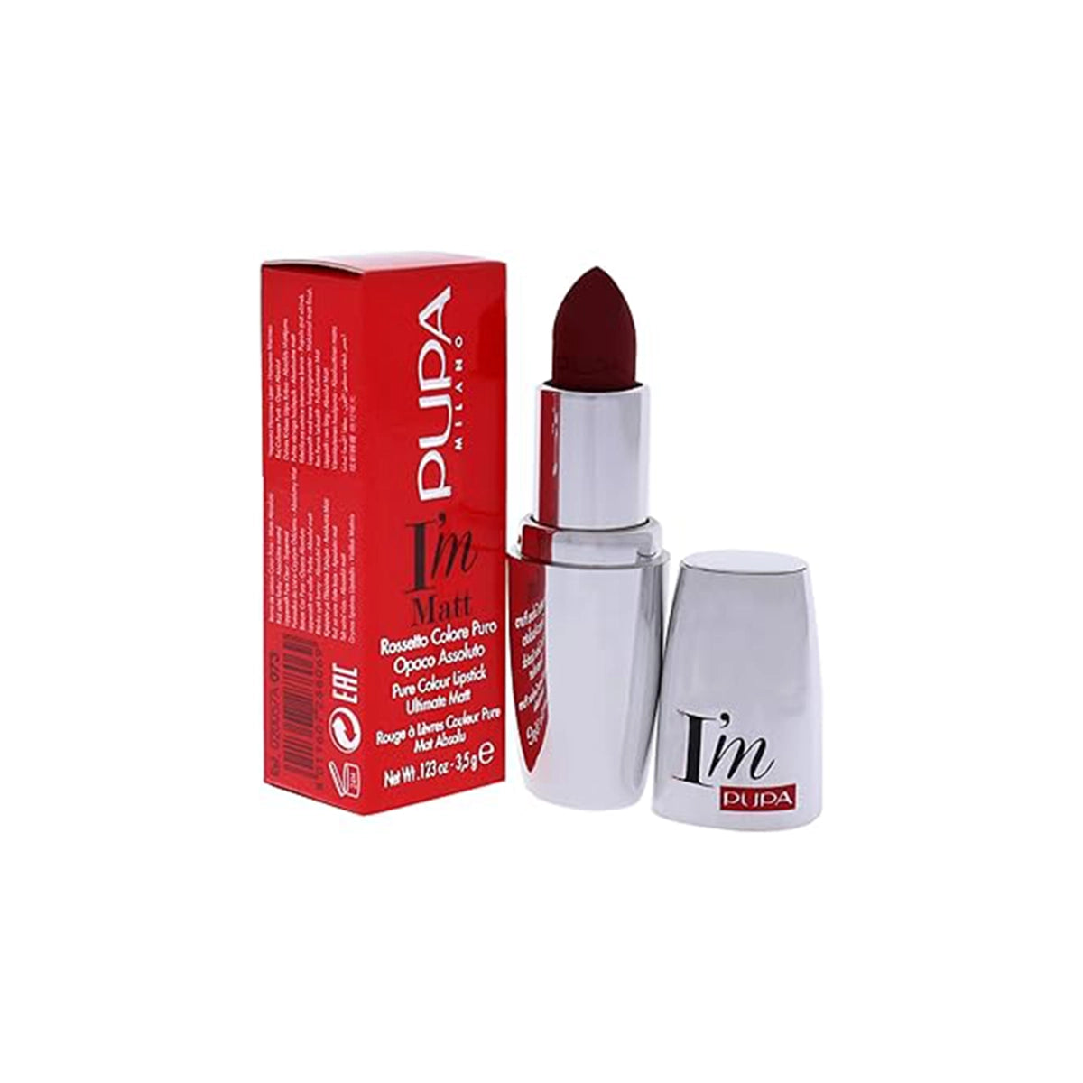 PUPA I M MATT COLR LIPSTICK ULTM MATTE IRESISTBLE BURGUNDY