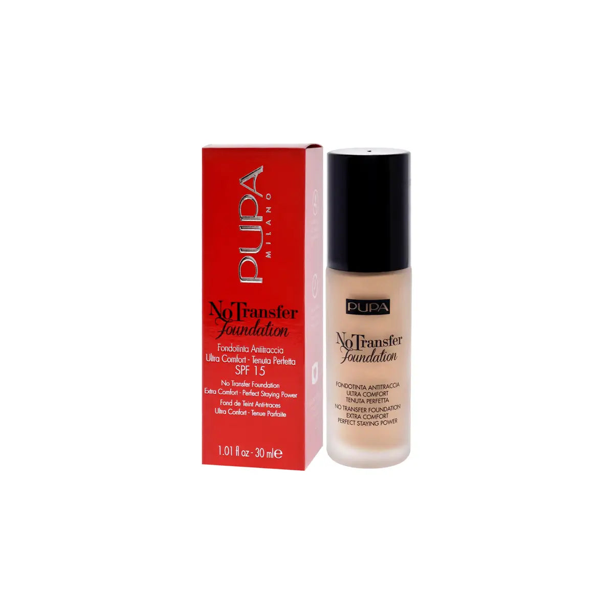 PUPA FOUNDATION NO TRANSFER SPF15 02 LIGHT BEIGE
