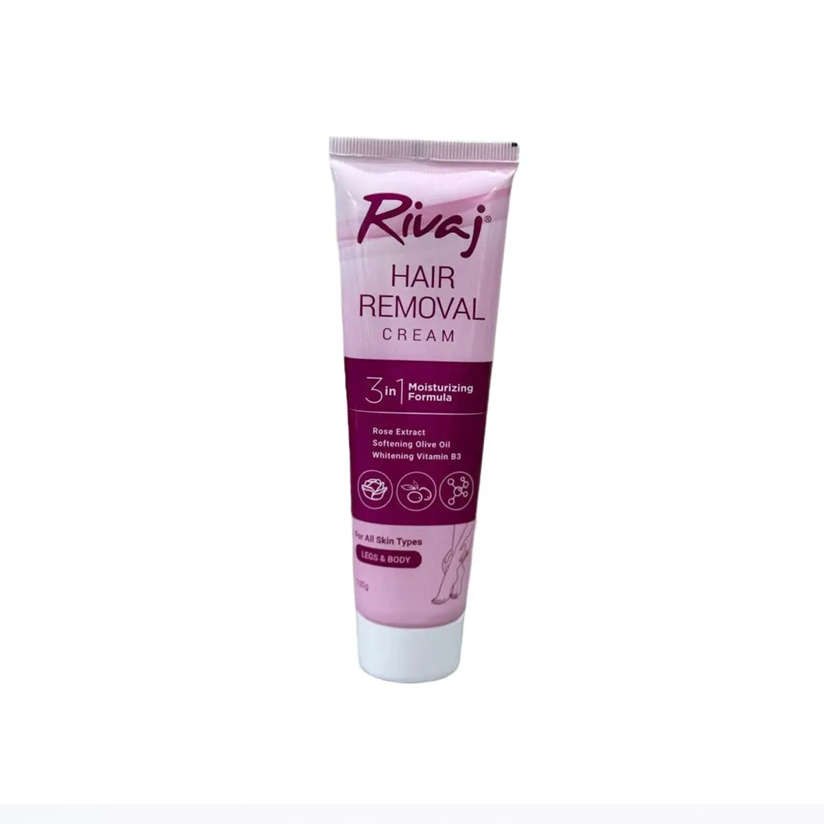 RIVAJ HAIR REMOVAL CREAM 100G 3IN1 MOISTURISING FORMULA