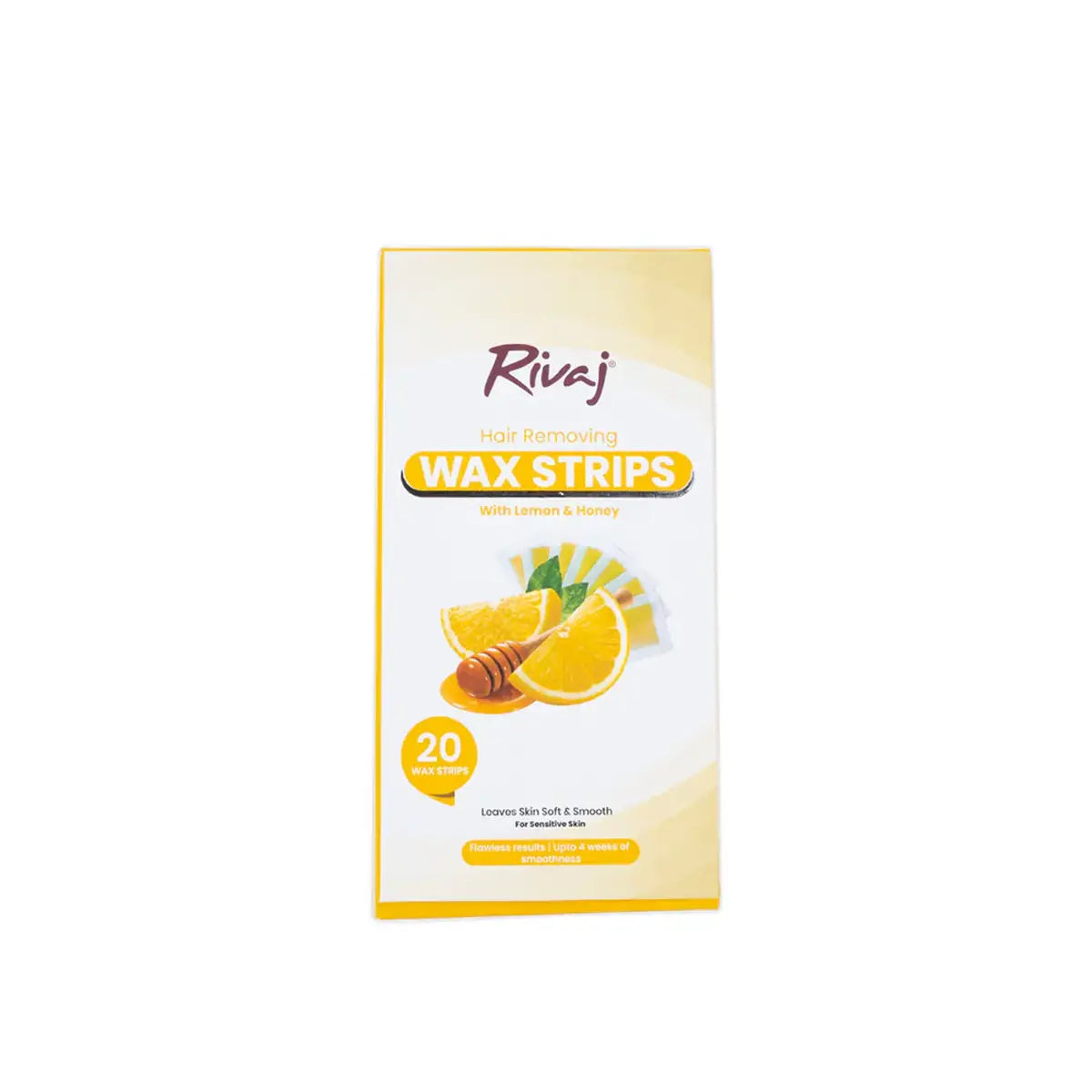 RIVAJ WAX STRIPS 20CS LEMON & HONEY