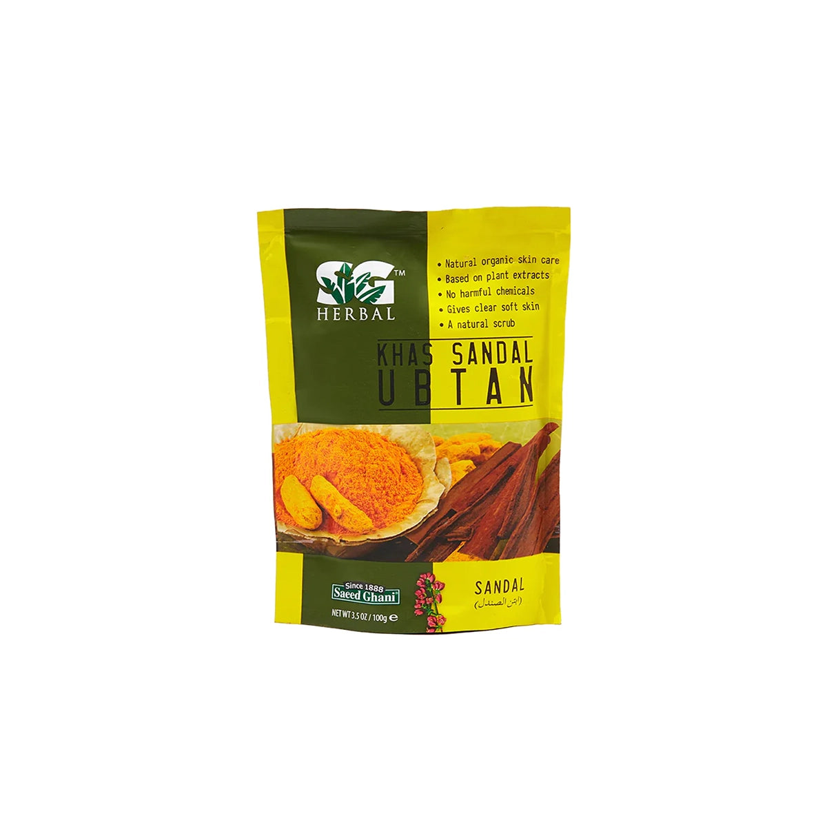 SAEED GHANI UBTAN 100GM KHAS SANDAL (POUCH)