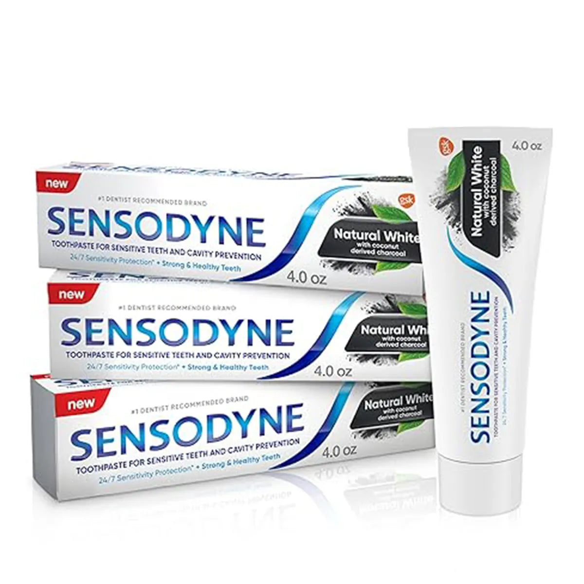 SENSODYNE USA TOOTH PASTE 113GM NATURAL WHITE COCONUT AND CHARCO