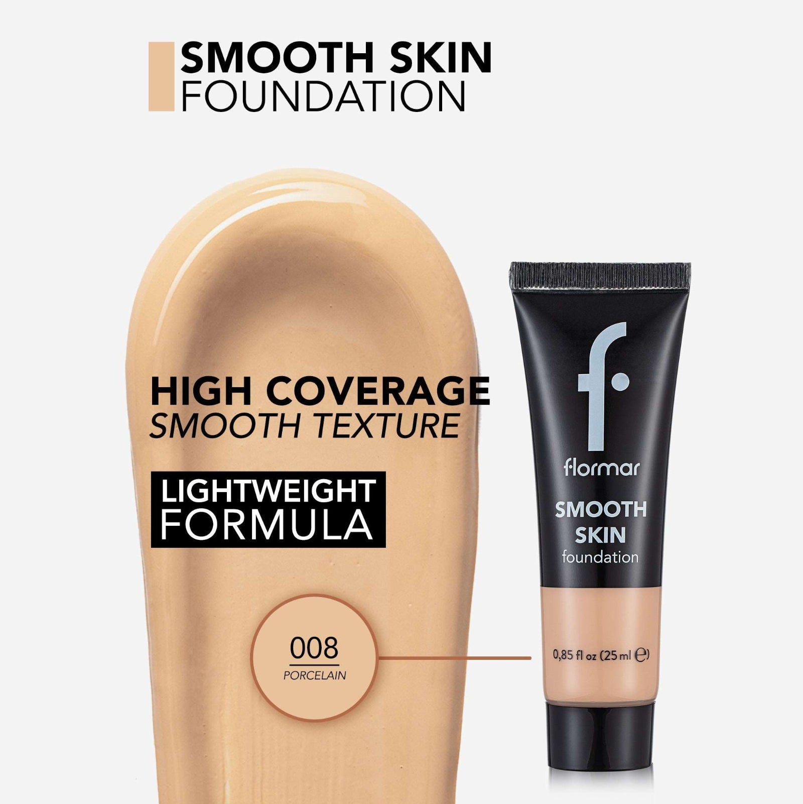 FLORMAR FOUNDATION SMOOTH SKIN 008