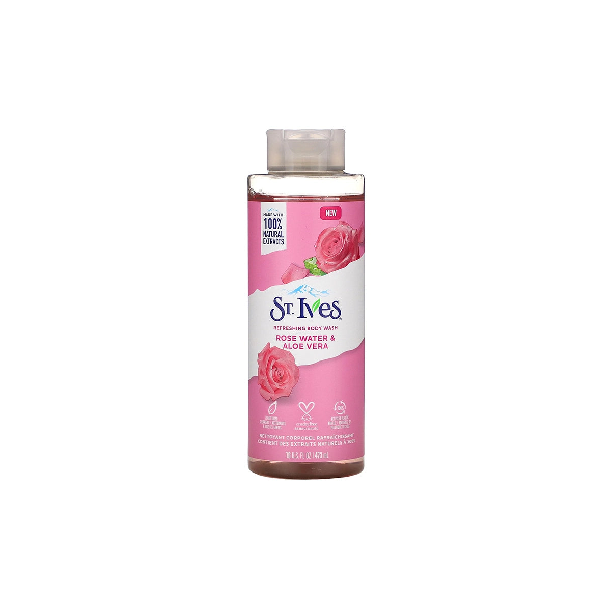 STIVES USA BODY WASH 450ML ROSE WATER & ALOE VERA