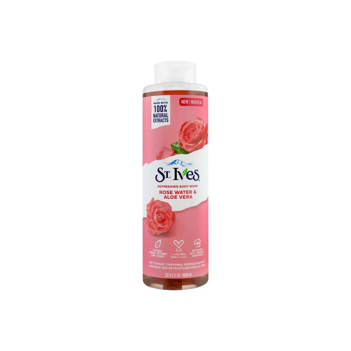 STIVES USA BODY WASH 650ML ROSE WATER ALOE VERA