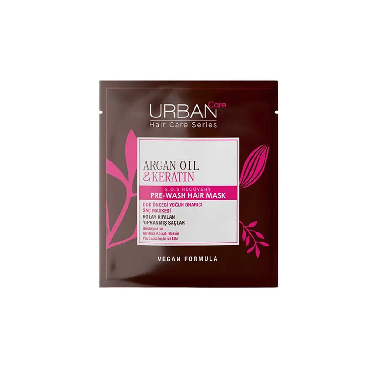 URBAN CARE ARGAN OIL & KERATIN PRE WASH HAIR MASK 50ML