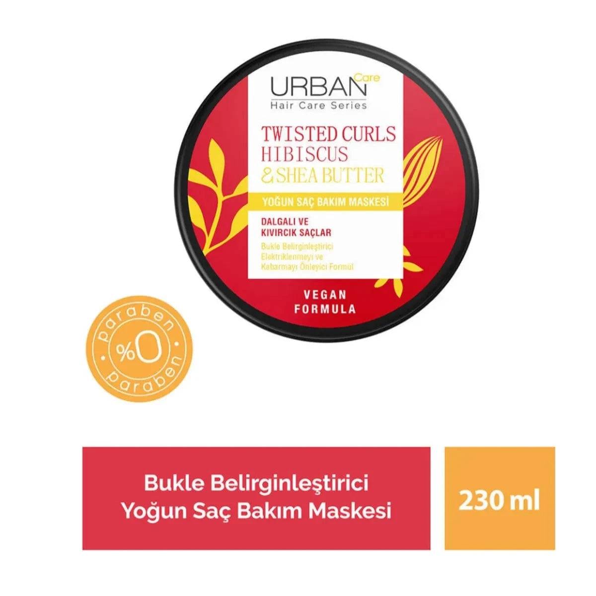 URBAN CARE TWISTED CURLS HIBISCUS HAIR MASK 230ML