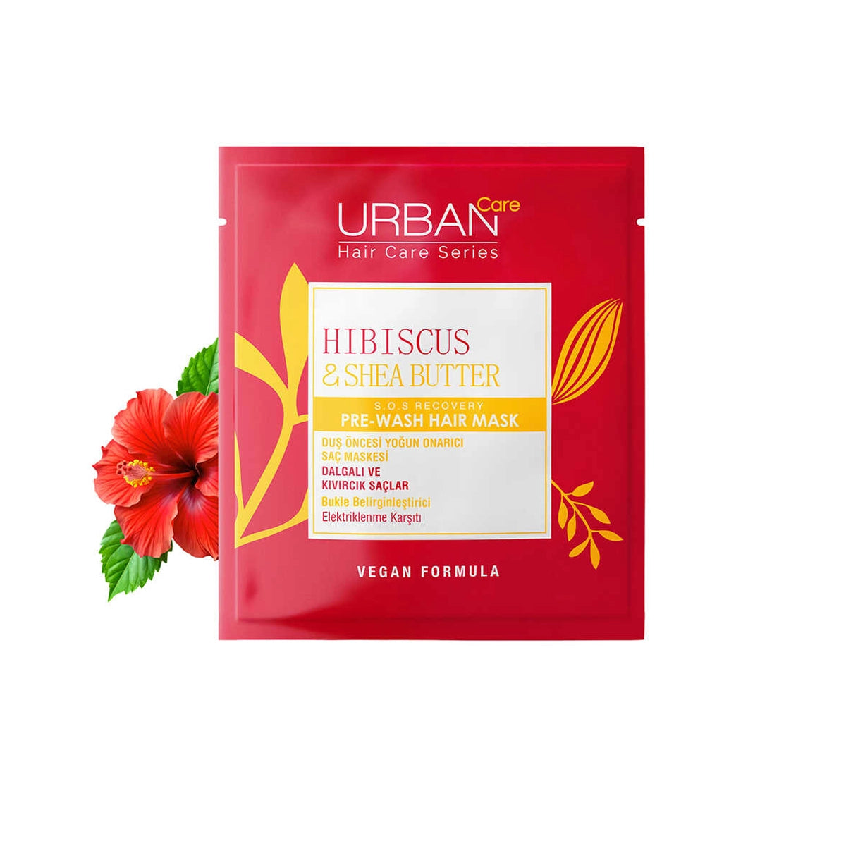 URBAN CARE TWISTED CURLS HIBISCUS PRE WASH HAIR MASK 50ML