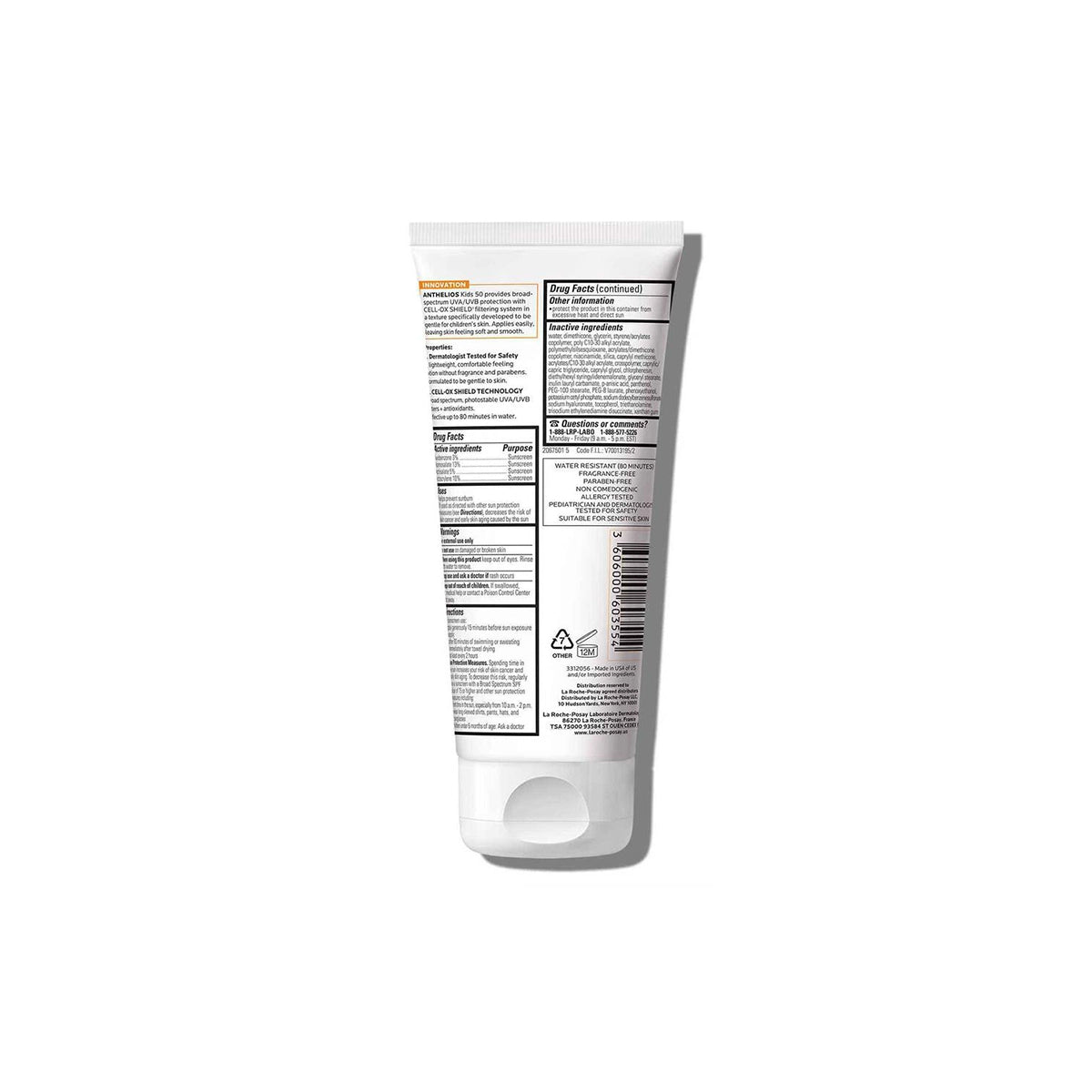 LA ROCHE POSAY ANTHELIOS KIDS SUNSCREEN SPF50 200ML