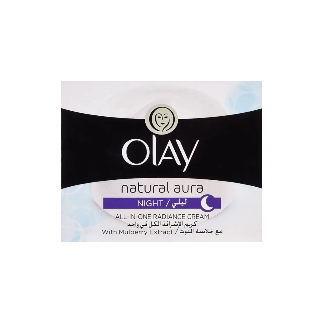 OLAY NATURAL WHITE AURA NIGHT CREAM 50GM.