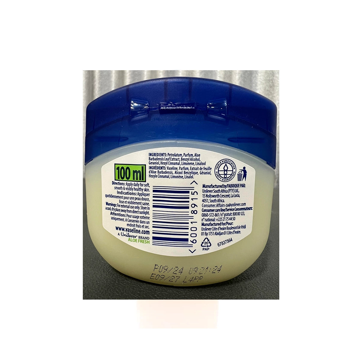 VASELINE AFRICA JELLY 100ML ALOE FRESH