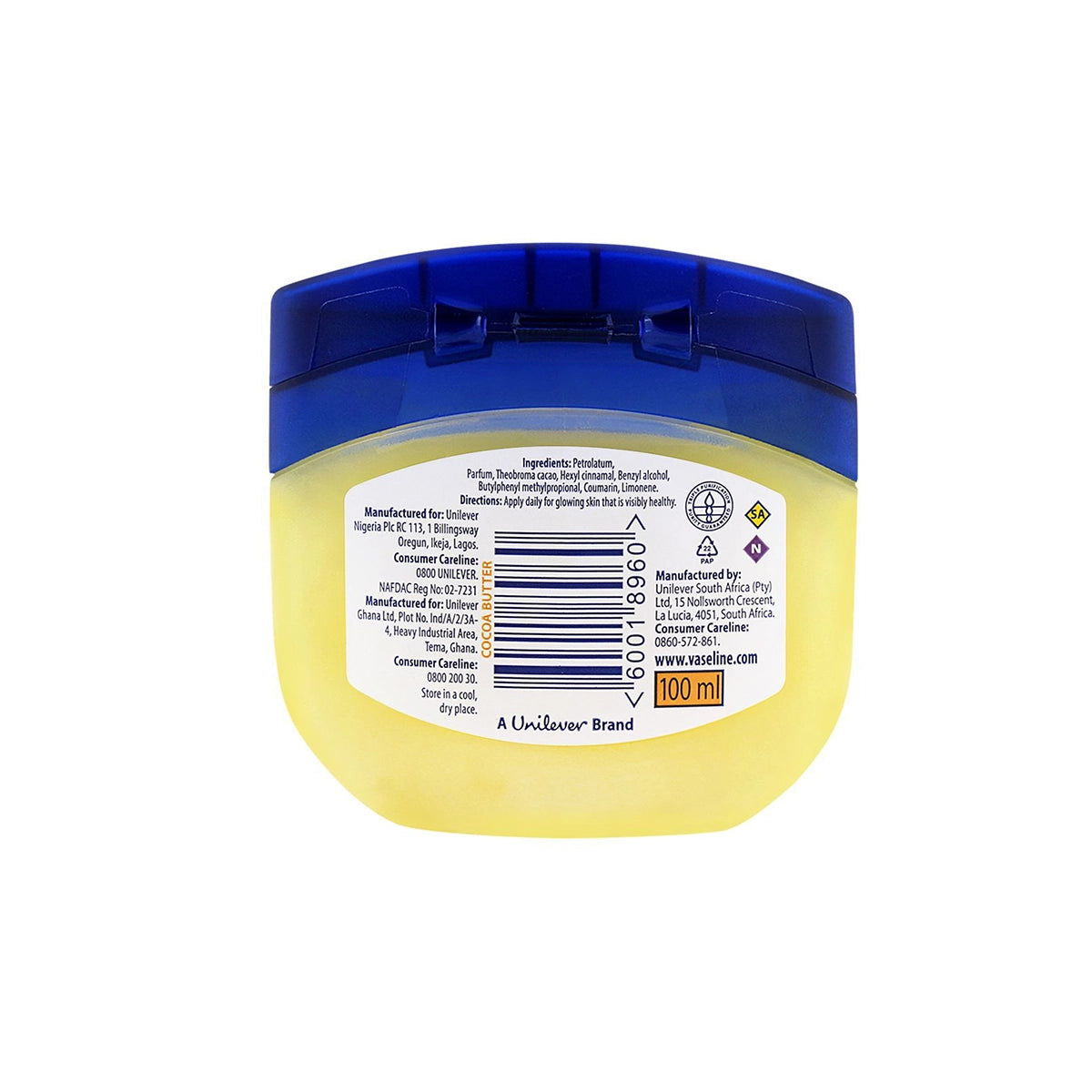 VASELINE AFRICA JELLY 100ML COCOA BUTTER