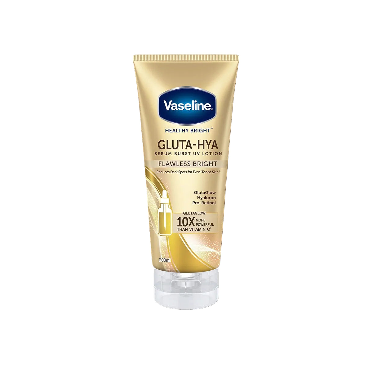 VASELINE INDO GLUTA HYA SERUM LOTION 200ML FLAWLESS BRIGHT