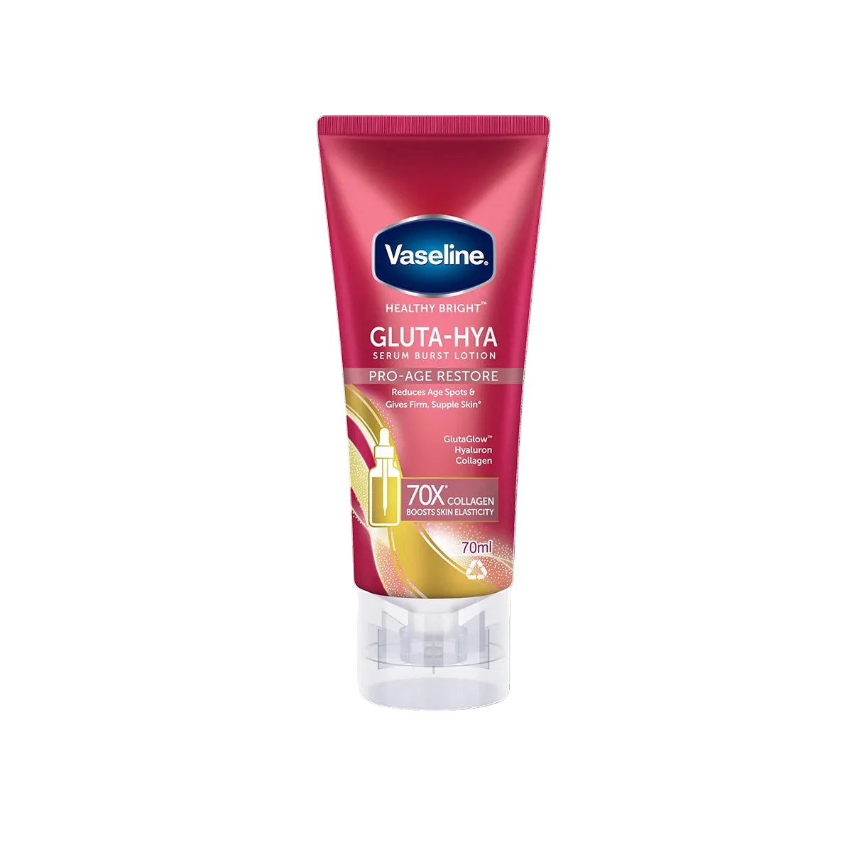 VASELINE INDO GLUTA HYA SERUM LOTION 200ML PRO AGE RESTORE