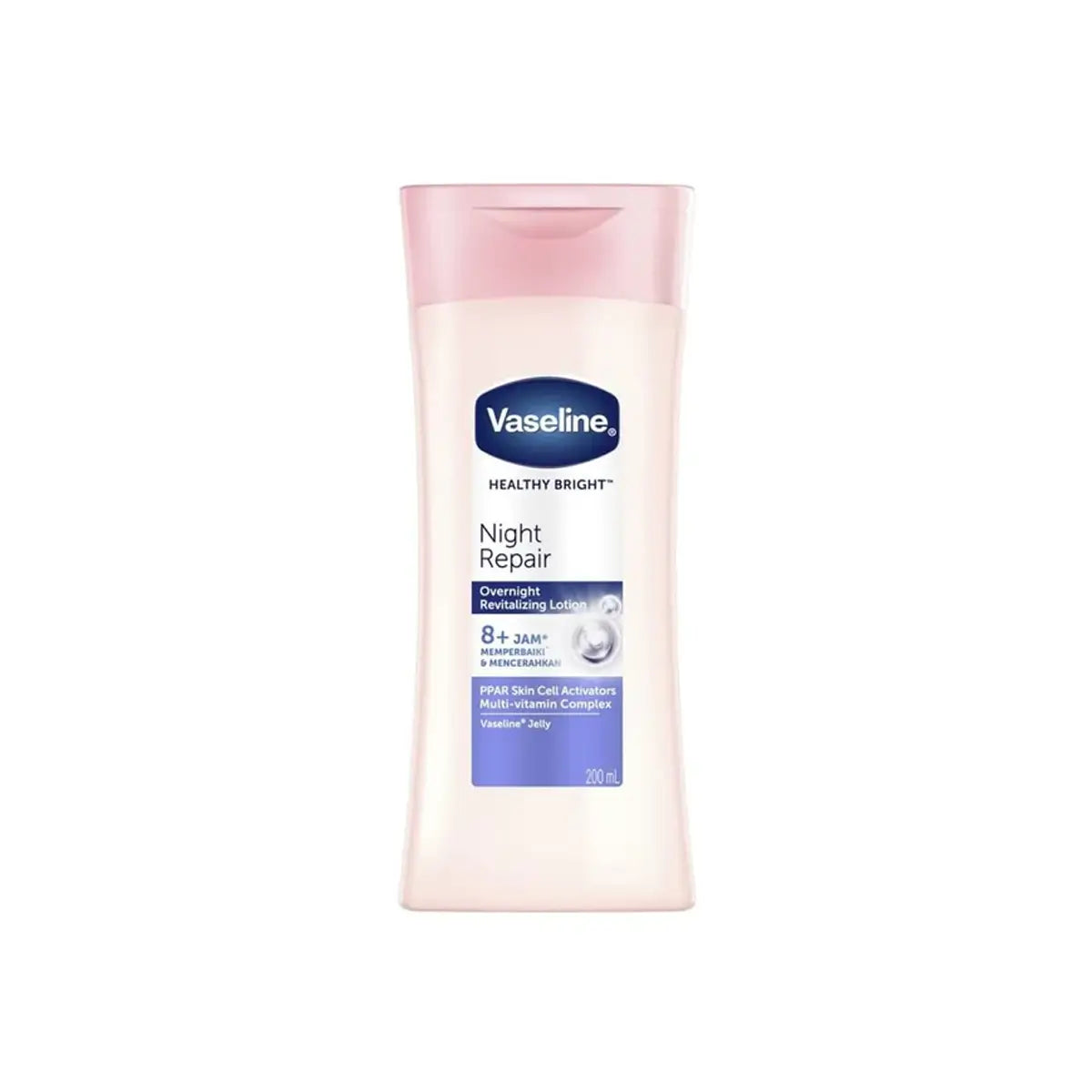 VASELINE INDO BODY LOTION 200ML HEALTHY BRIGHT NIGHT REPAIR