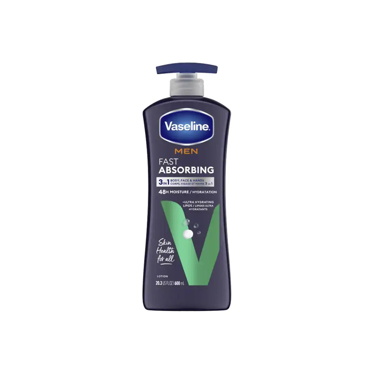VASELINE USA BODY LOTION 600ML MEN FAST ABSORBING