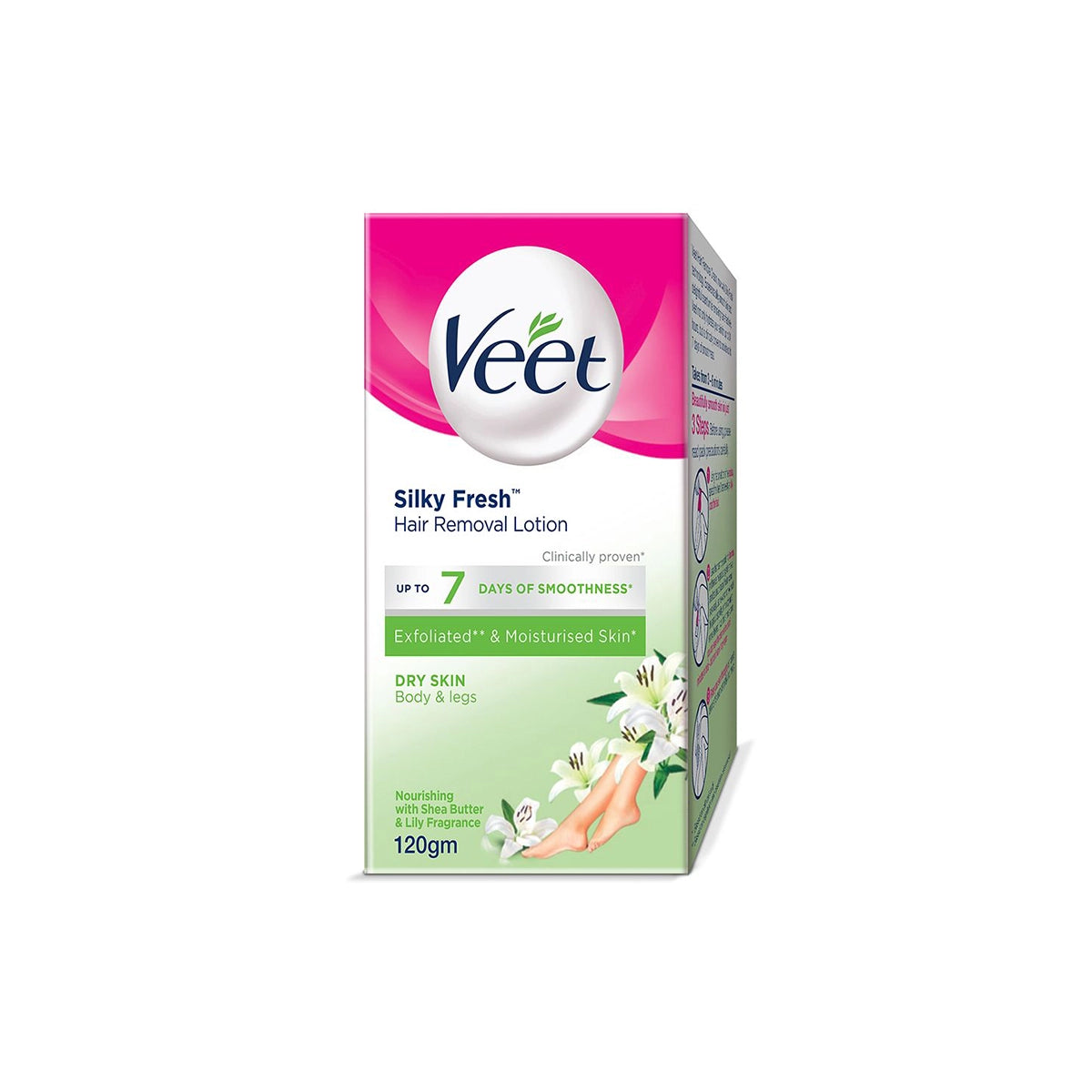 VEET PAK HAIR REMOVAL LOTION 120GM DRY SKIN