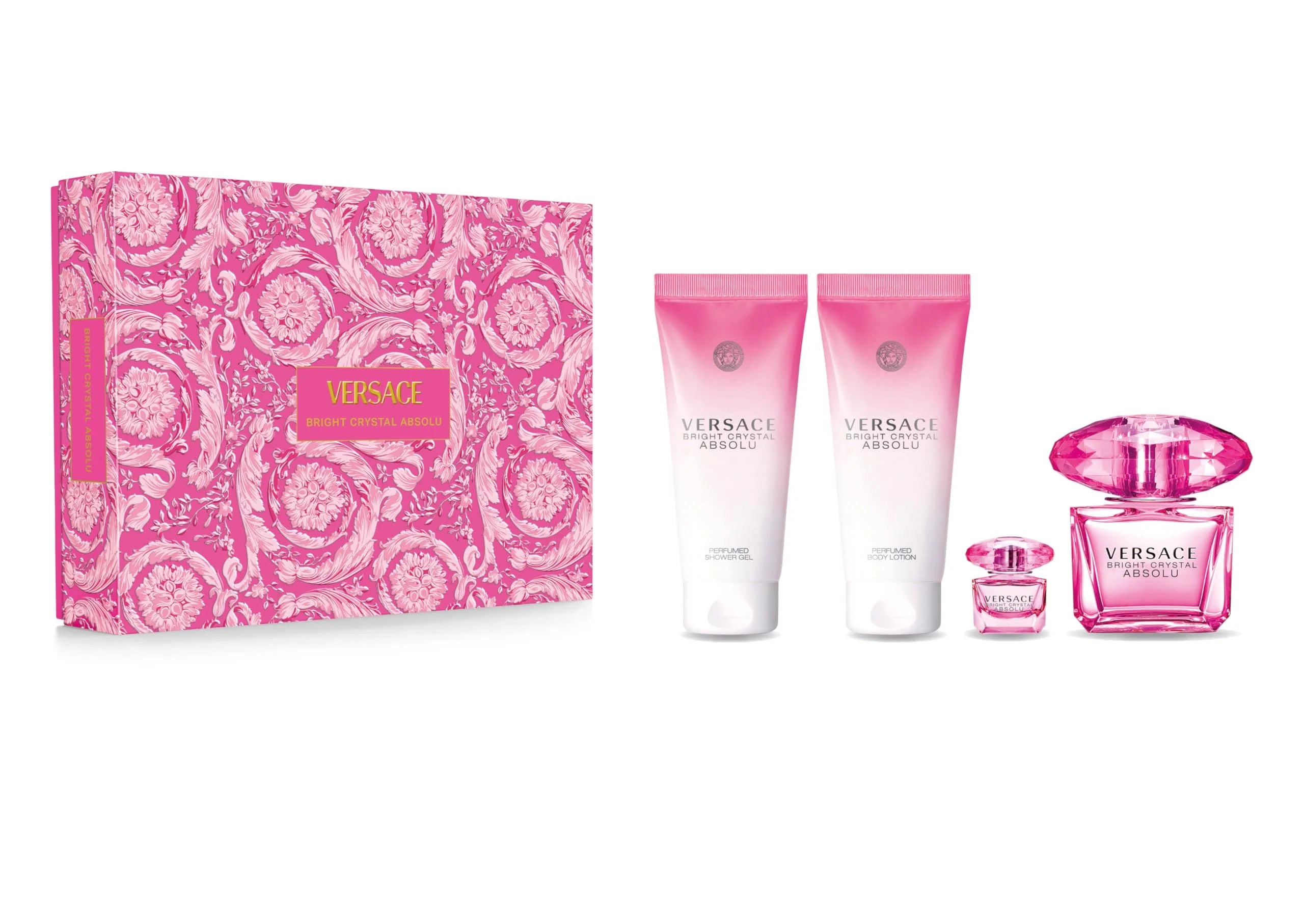 VERSACE BRIGHT CYRSTAL ABSOLU EDP GIFT SET 4PCS