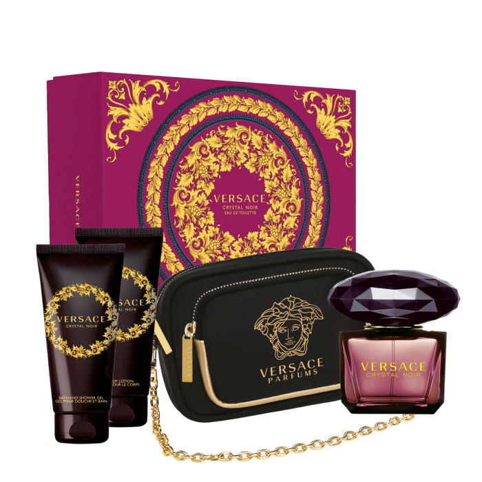 VERSACE CRYSTAL NOIR EDT GIFT SET REF 070632