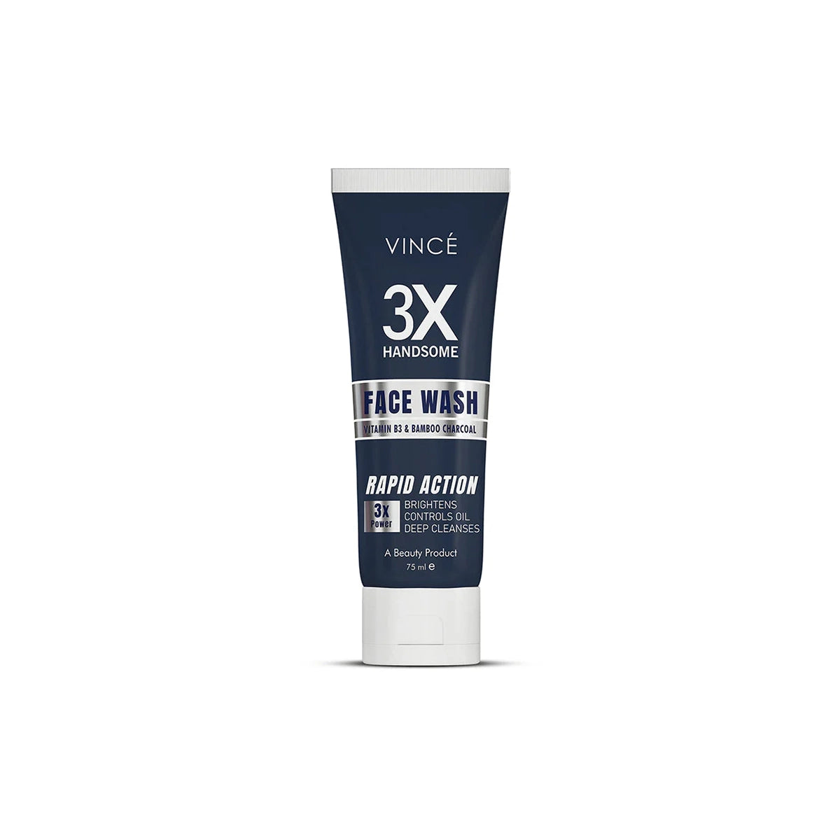 VINCE 3X HANDSOME FACE WASH 75ML BAMBOO CHARCOAL