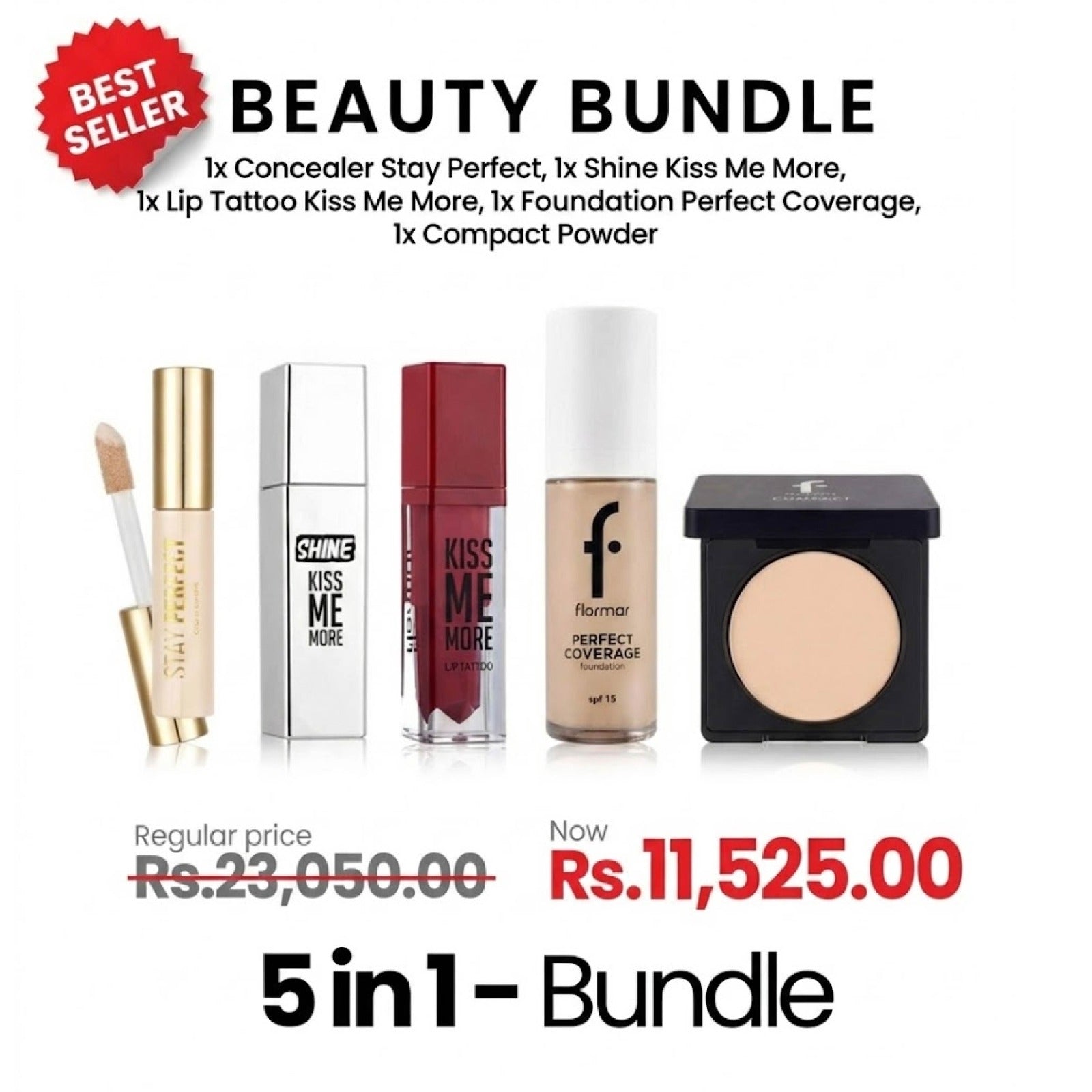 FLORMAR BEAUTY ESSENTIALS BUNDLE 5 IN 1