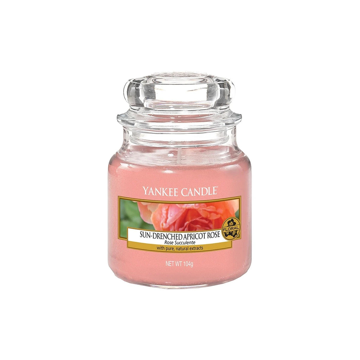 YANKEE CANDLE 104GM SUN DRENCHED APRICOT ROSE.