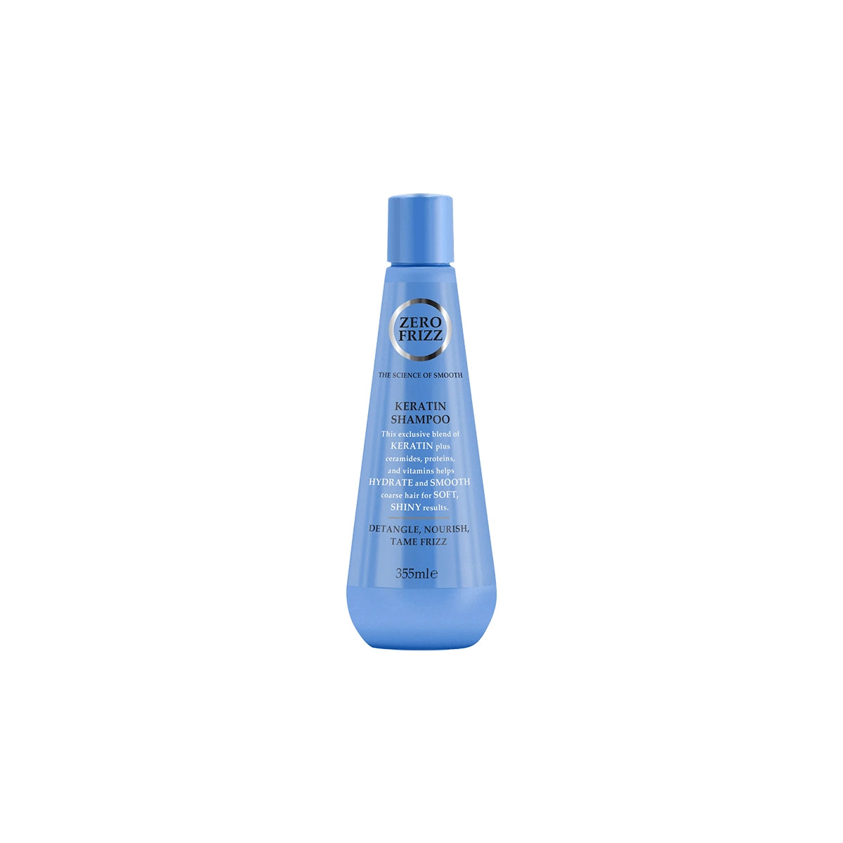 ZERO FRIZZ SHAMPOO 355ML KERATIN.