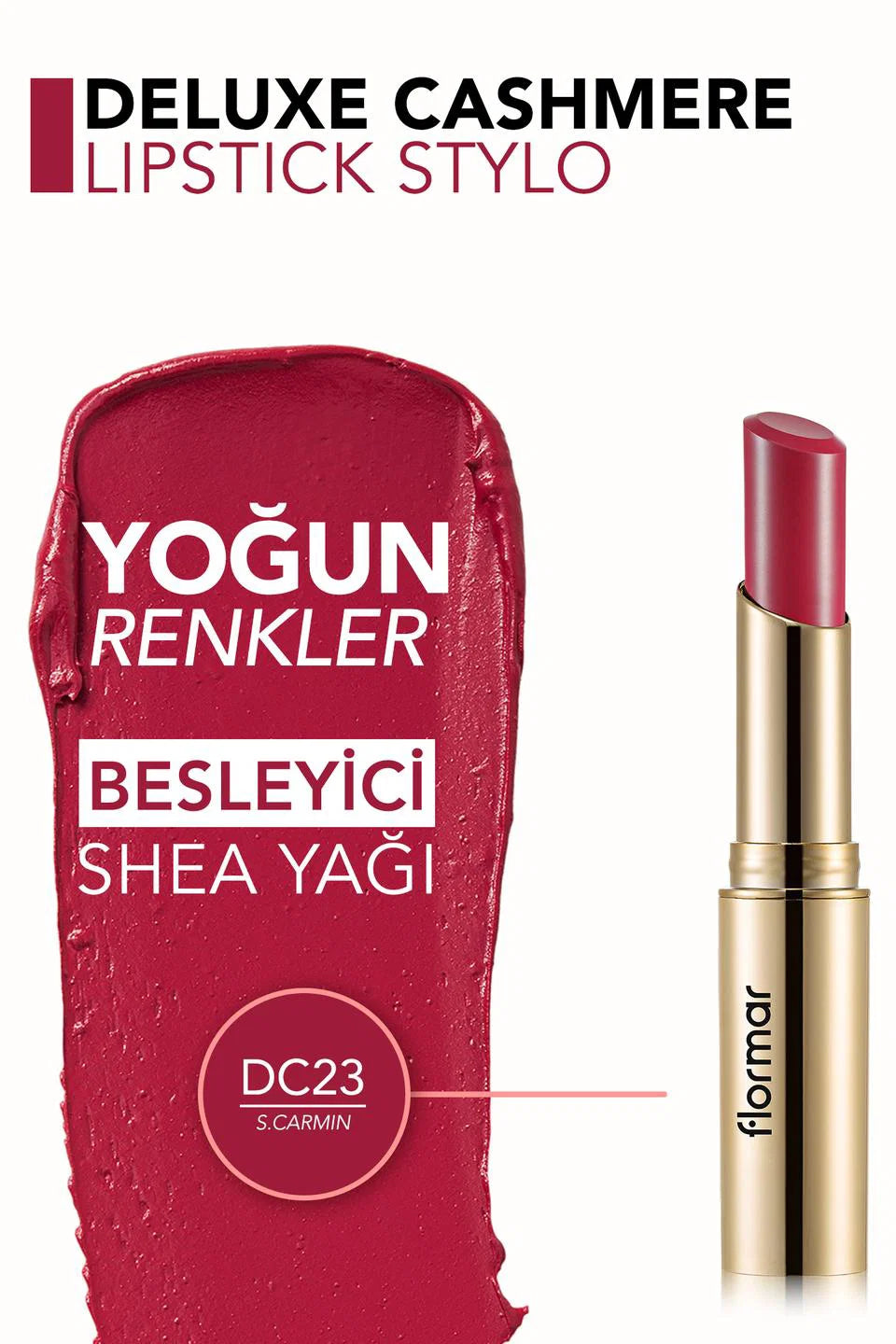 FLORMAR LIPSTICK DELUXE CASHMERE