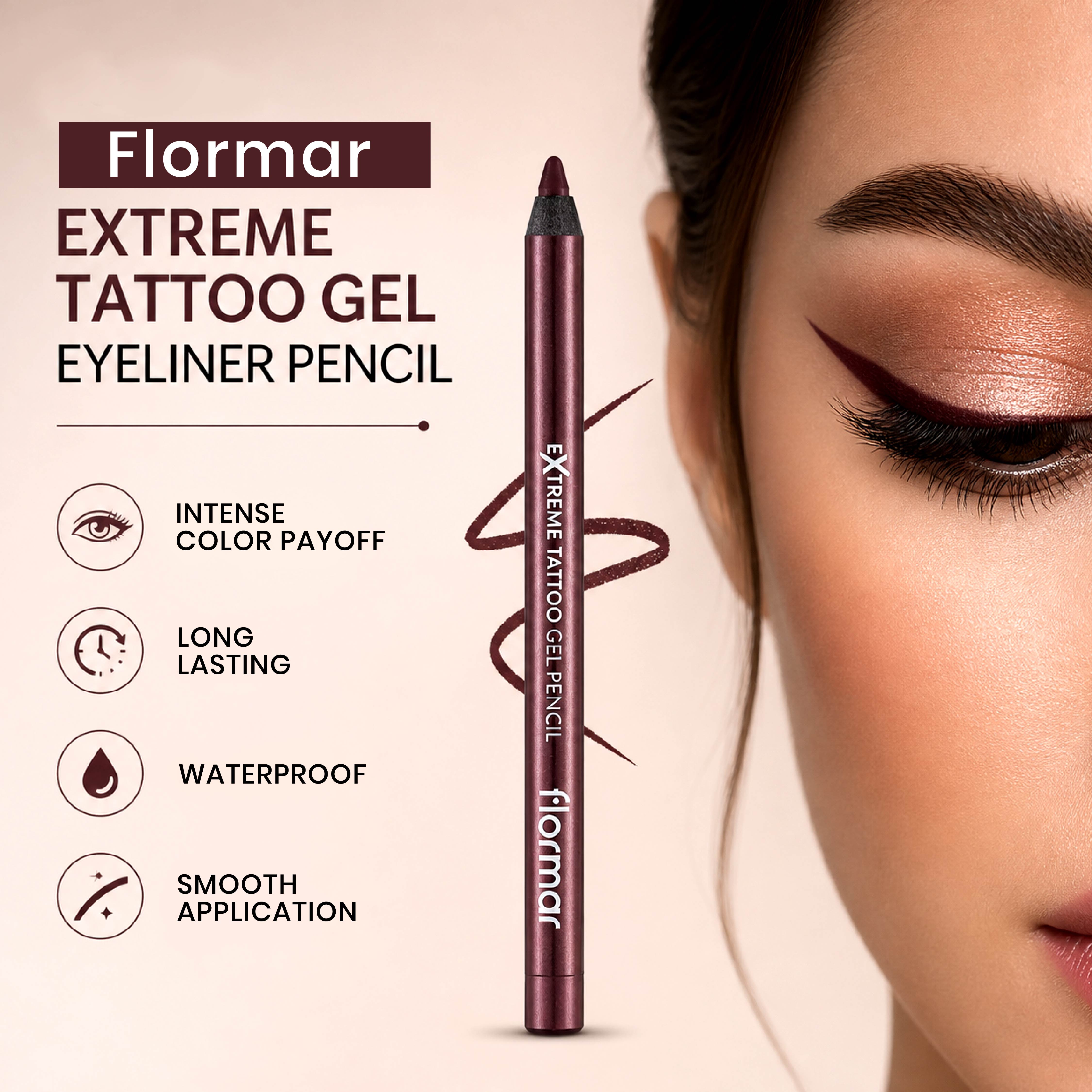 FLORMAR EYELINER PENCIL EXTREME TATTOO GEL