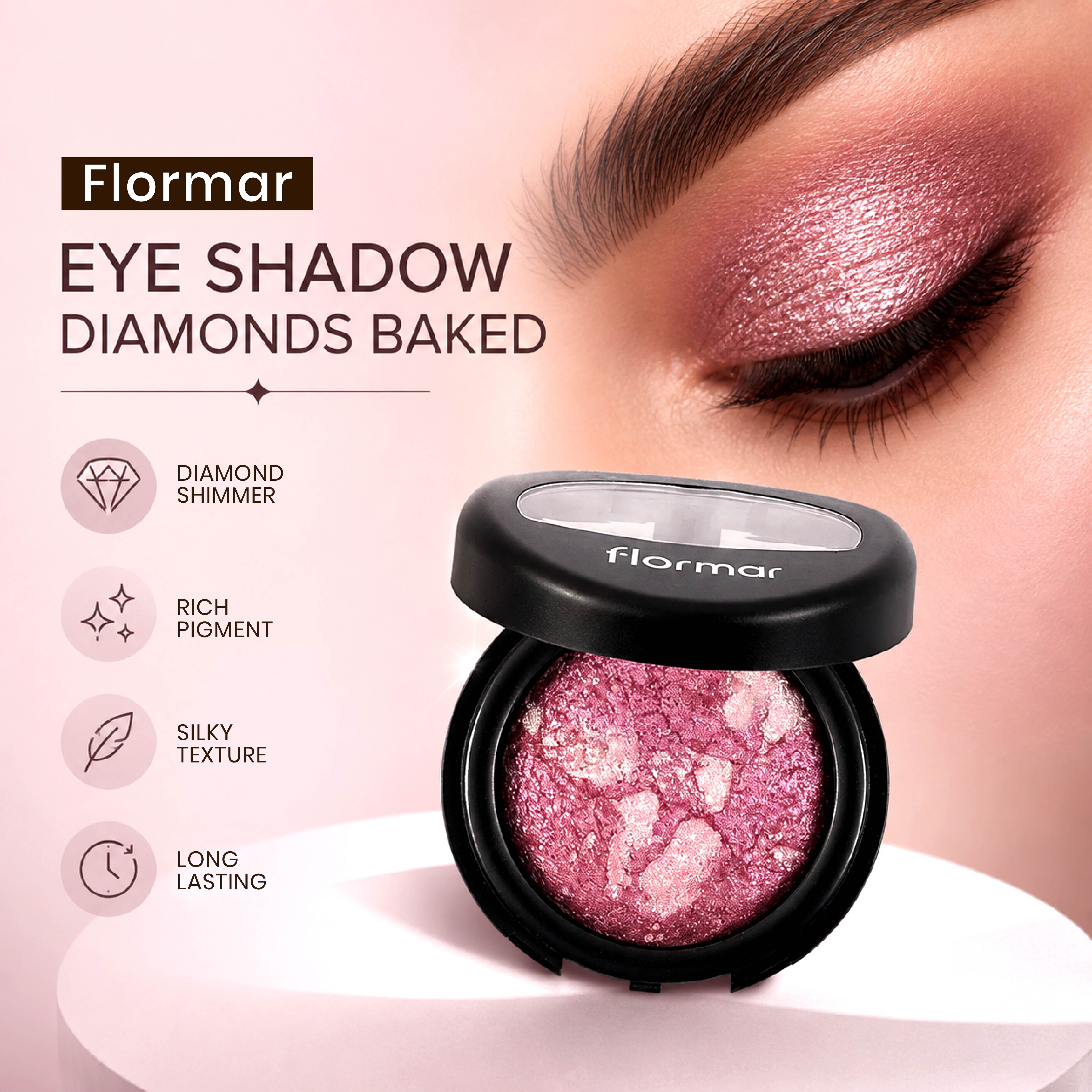 FLORMAR EYE SHADOW DIAMONDS BAKED