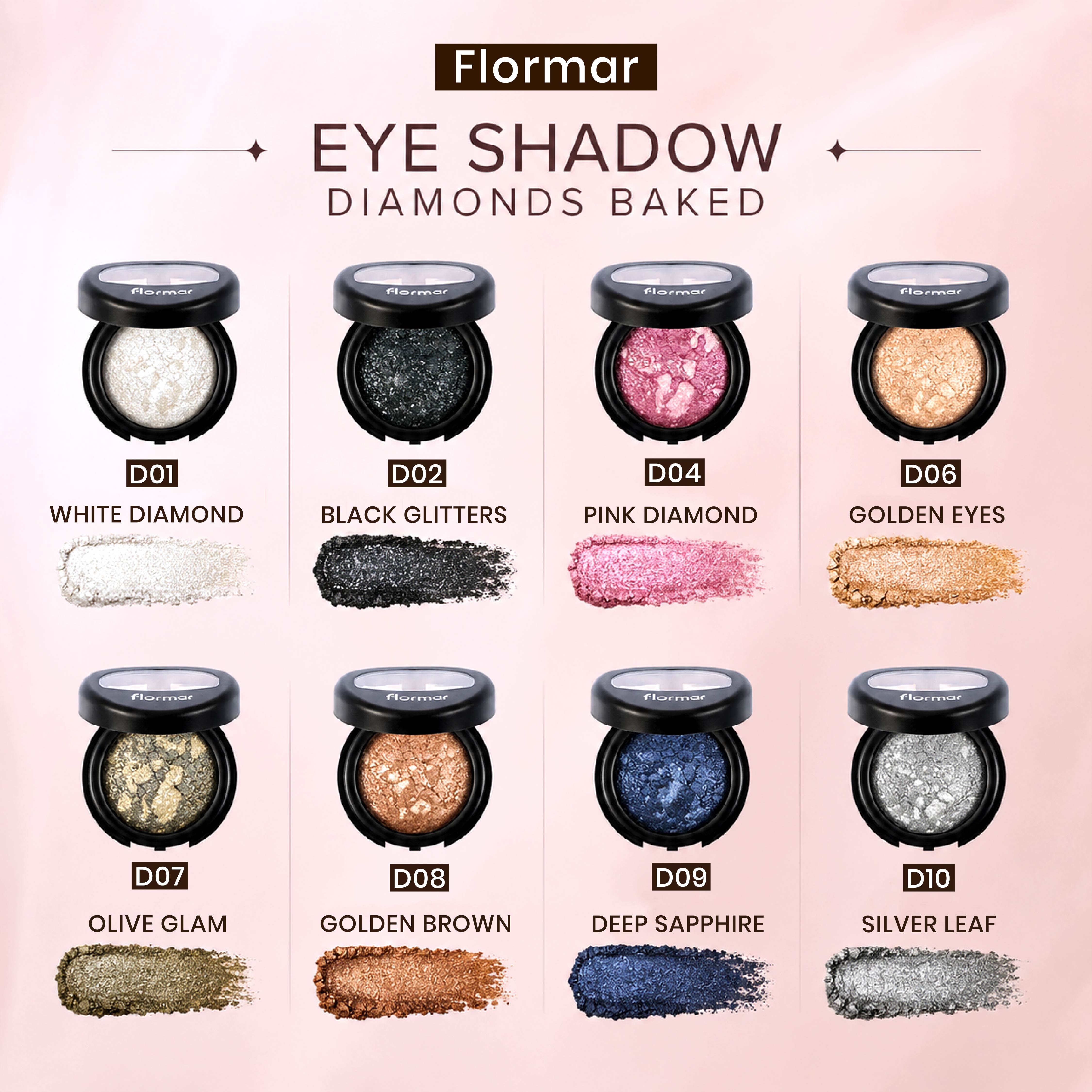 FLORMAR EYE SHADOW DIAMONDS BAKED