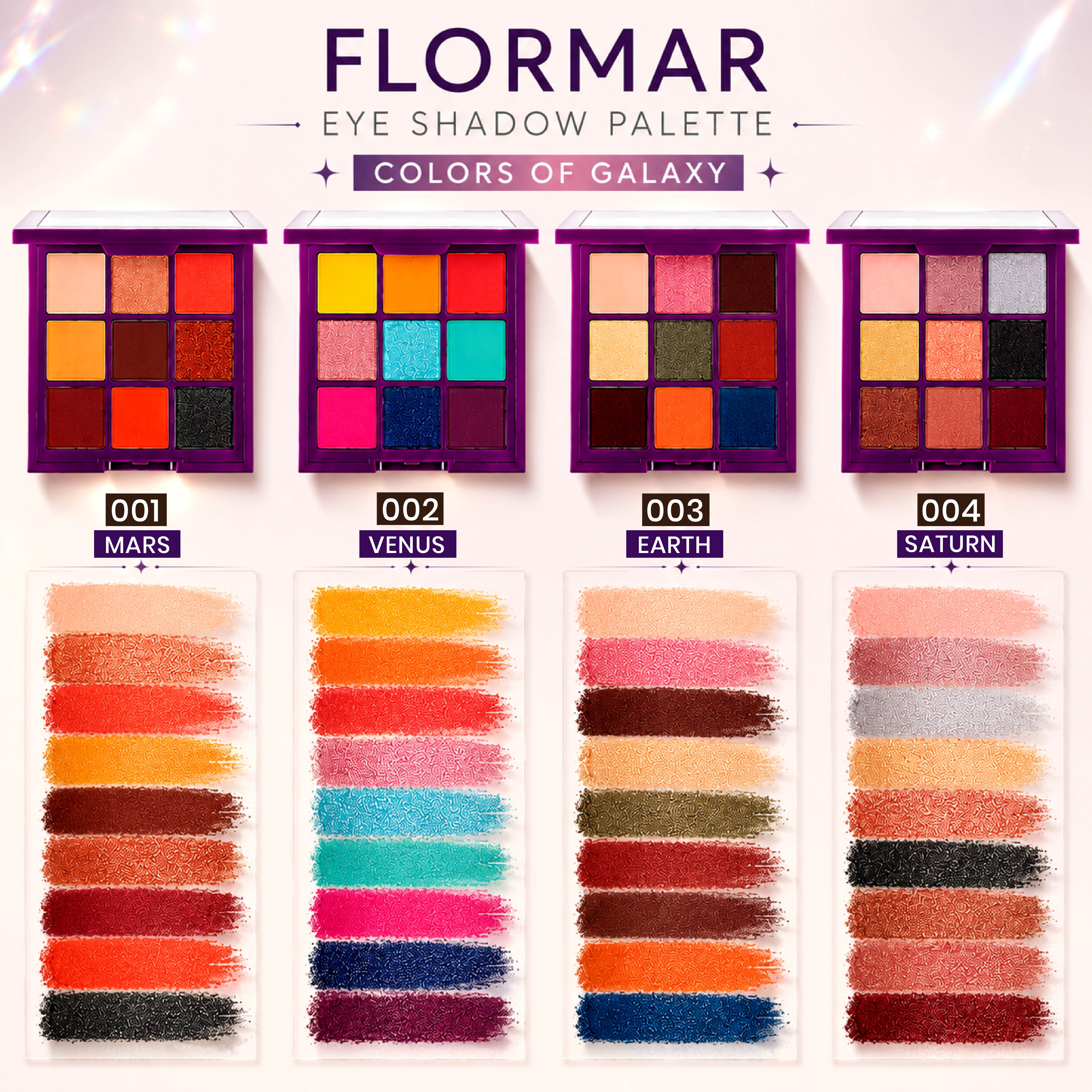 FLORMAR EYE SHADOW PALETTE COLORS OF GALAXY