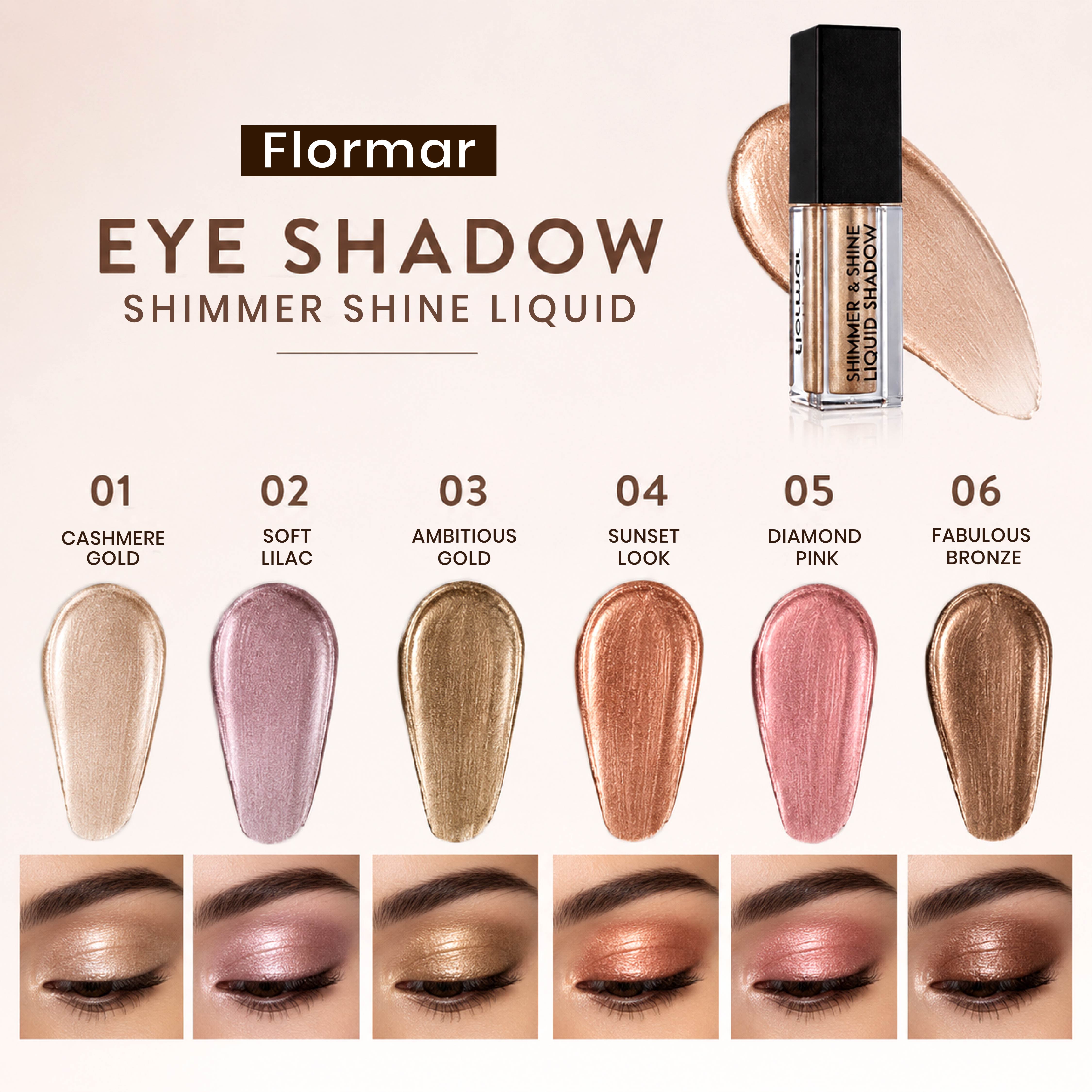 FLORMAR EYE SHADOW SHIMMER SHINE LIQUID
