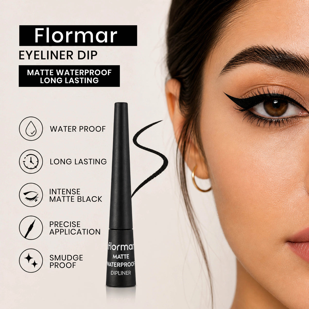 Flormar Eyeliner Dip Matte Waterproof Long Lasting