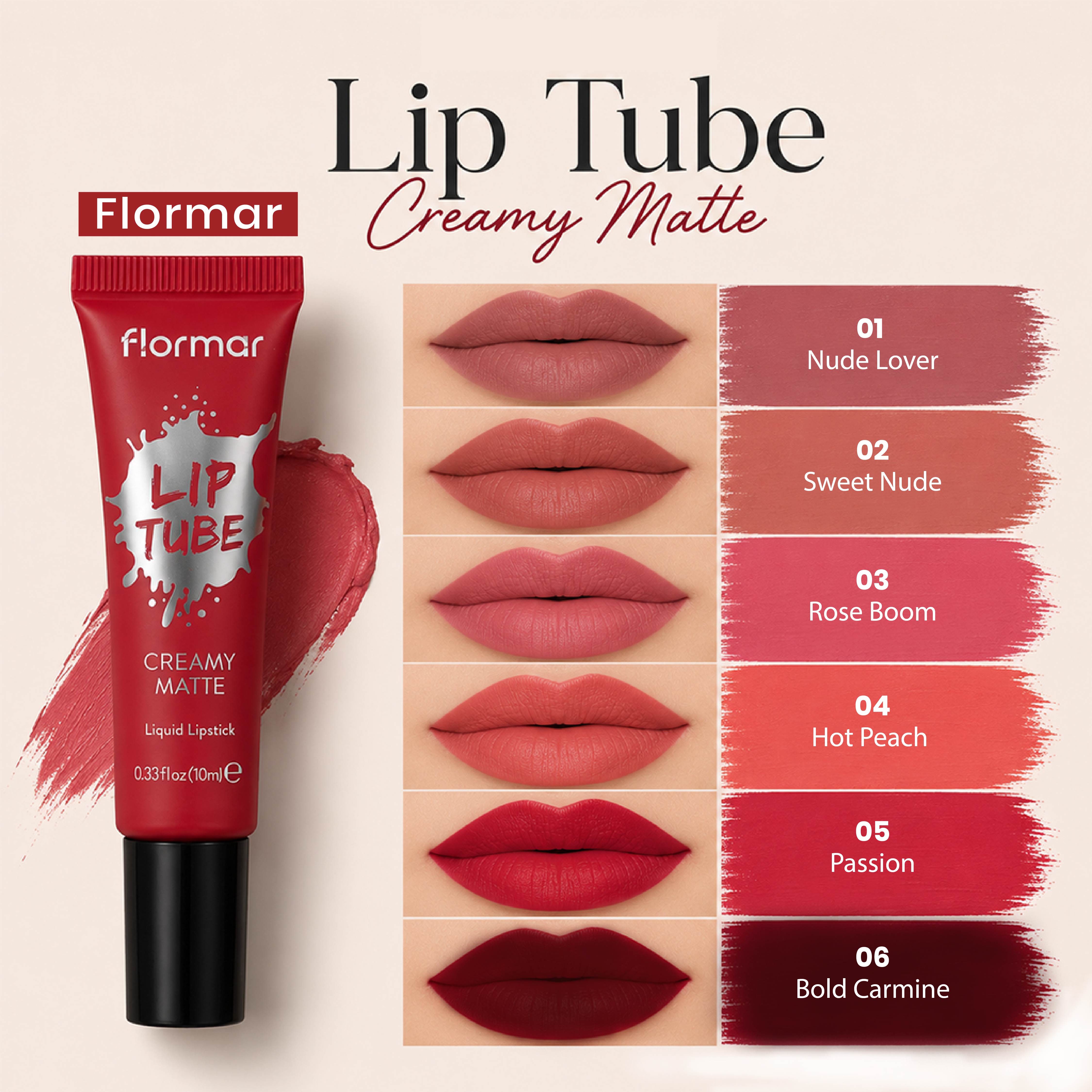FLORMAR Lip Tube Creamy Matte