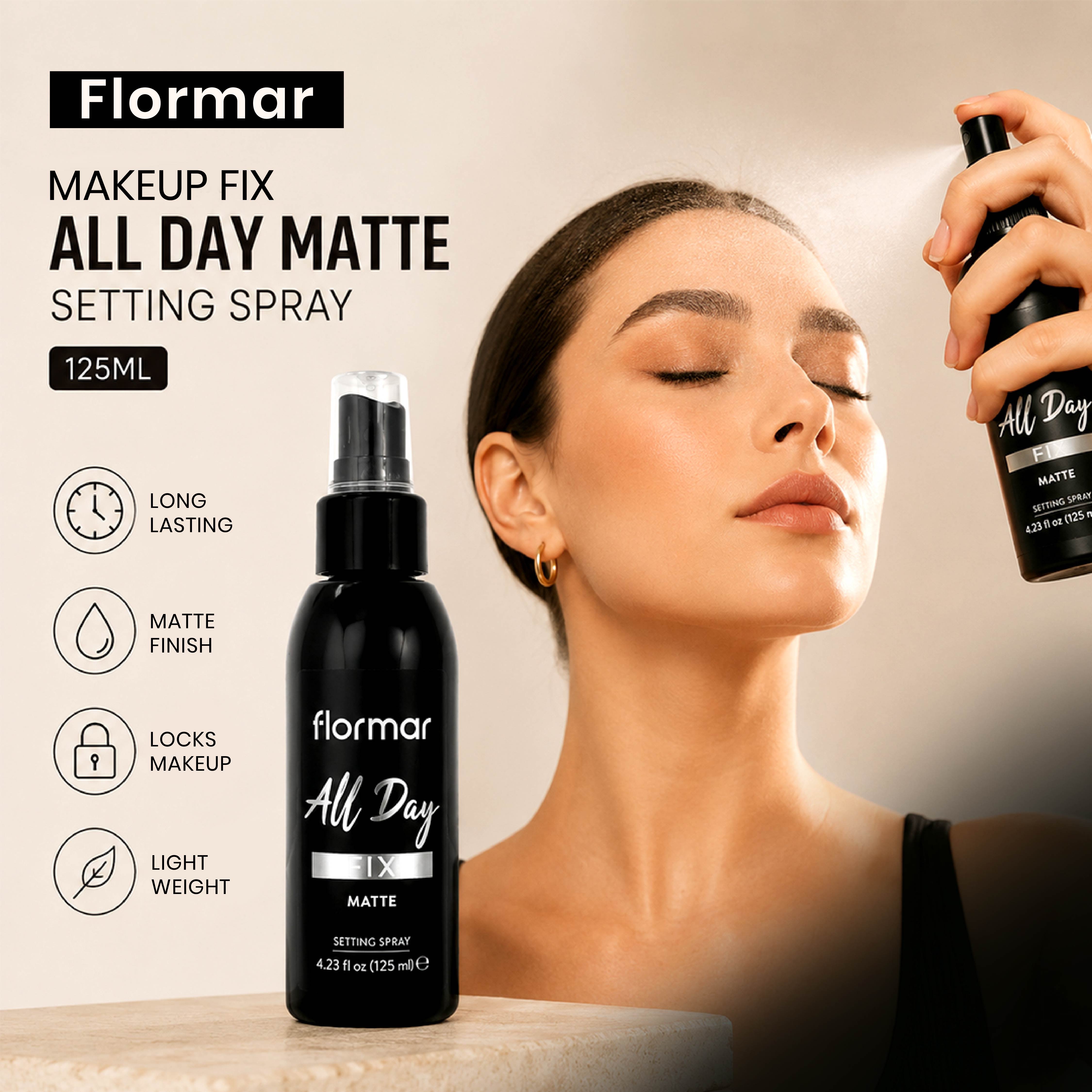 FLORMAR MAKE UP FIX ALL DAY MATTE SETTING SPRAY 125ML