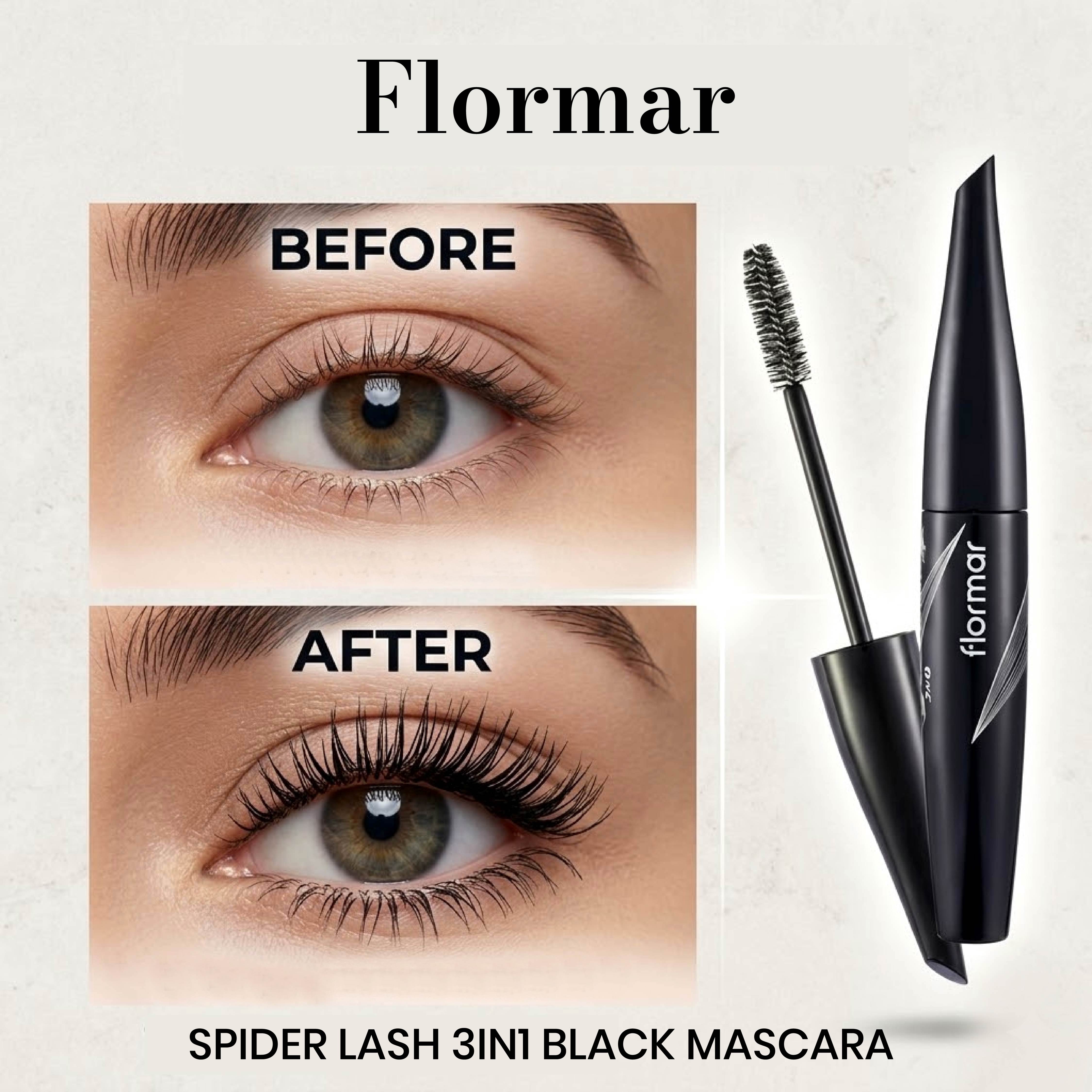 FLORMAR MASCARA SPIDER LASH 3IN1 BLACK